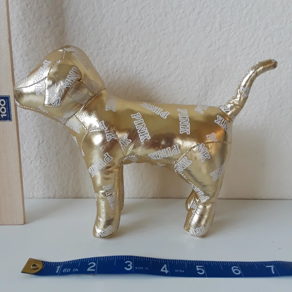 Victoria's Secret PINK Gold Dog Plush - Picture 3 of 3